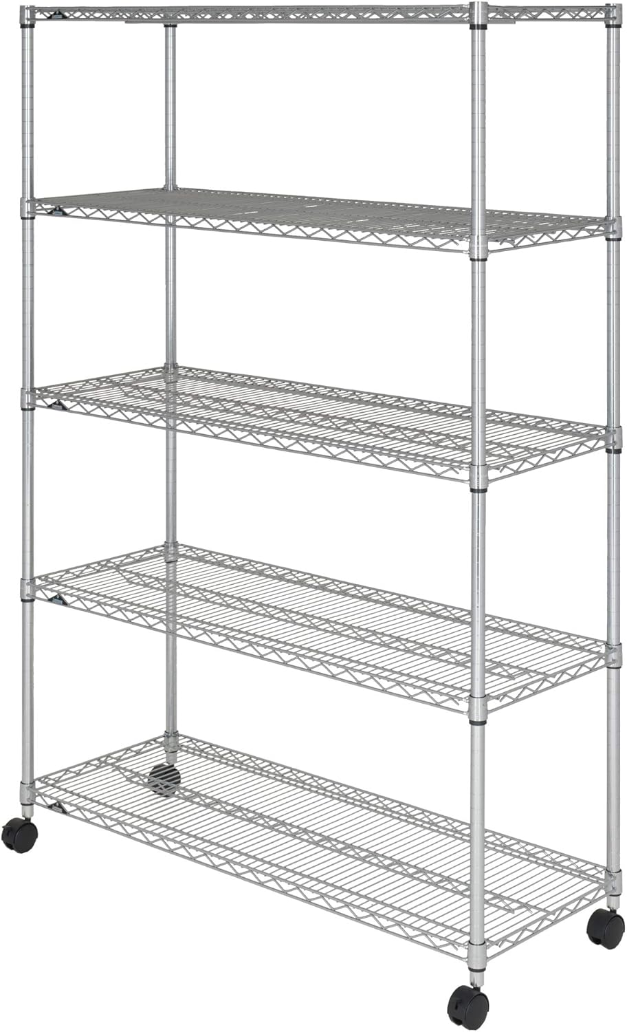 Amazon ドウシシャ Doshisha ルミナス メタルラック レギュラーシリーズ シルバー 5段 耐荷重250kg ポール径25mm 防サビ加工 シルバー 幅121 5 奥行46 高さ179 5cm Nlh1218 5 メタルラック本体 オンライン通販