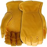 Boss Men's Premium Grain Deerskin Leather Work Gloves