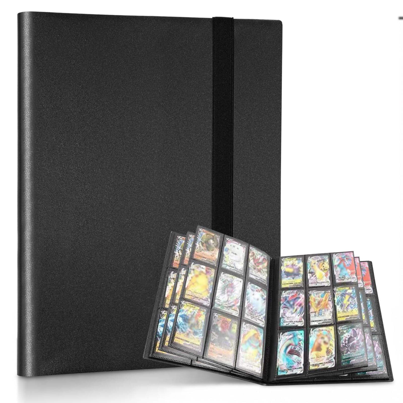 9-Pocket Trading Card Binder, 24 Pages Holding 432 Pockets, PU Trading Card Album Card Folder Card Binder Holder Album for MTG, TCG, Pokemon Yu-Gi-Oh, Basketball Sports Cards, Game Cards
