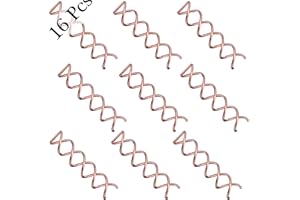 YHMALL 16 Pack Spiral Hair Pins, Spin Pins, Spiral Bobby Pins - Non-scratched Rounded Tips for DIY Hair Style, Gifts for Women, Rose Gold