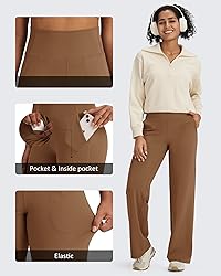 G4Free Wide Leg Pants Woman Yoga Pants with Pockets