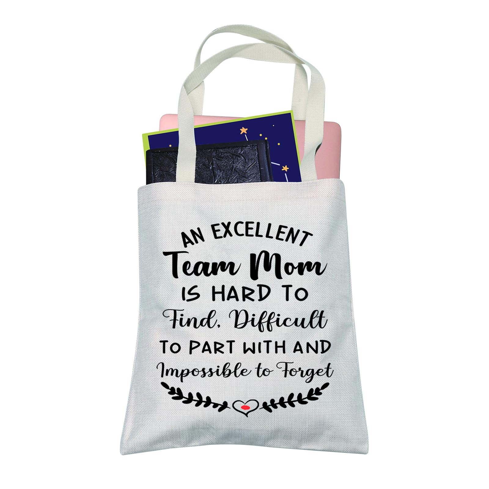 LEVLO Best Coworker Leaving Gifts An Excellent Team Mom is Hard to Find Foldable Shopping Bags Women Colleague Leaving Gift, An Excellent Team Mom