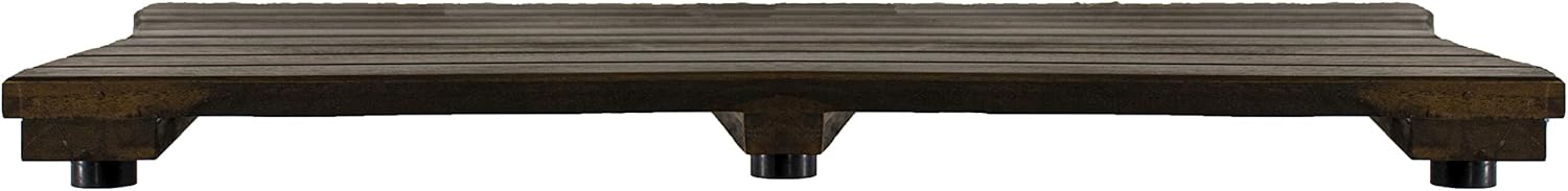 Decoteak 40" x 20" Teak Shower Bath Floor Mat - Woodland Brown Finish: Kitchen & Dining