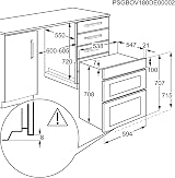 AEG SurroundCook Built-In Double Oven 61L 875x560x550 view 3