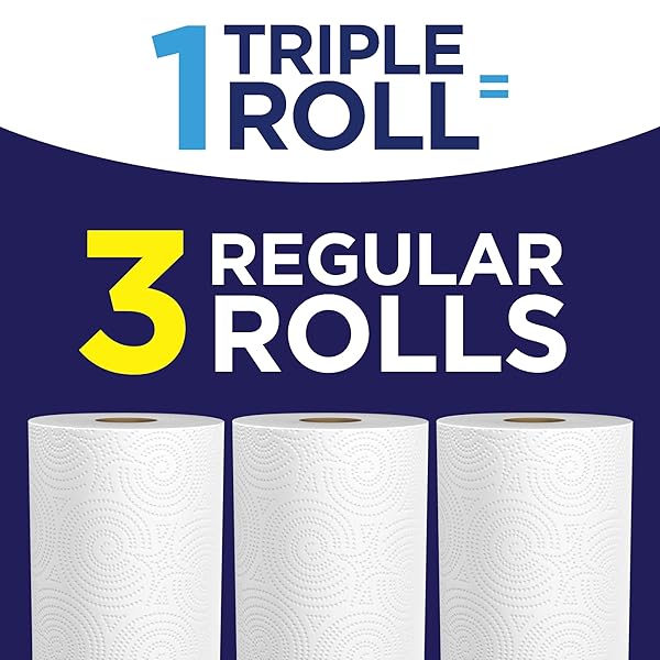 SPARKLE PICK-A-SIZE PAPER TOWELS, 3 TRIPLE ROLLS = 9 REGULAR ROLLS, EVERYDAY VALUE PAPER TOWEL WITH FULL AND HALF SHEETS