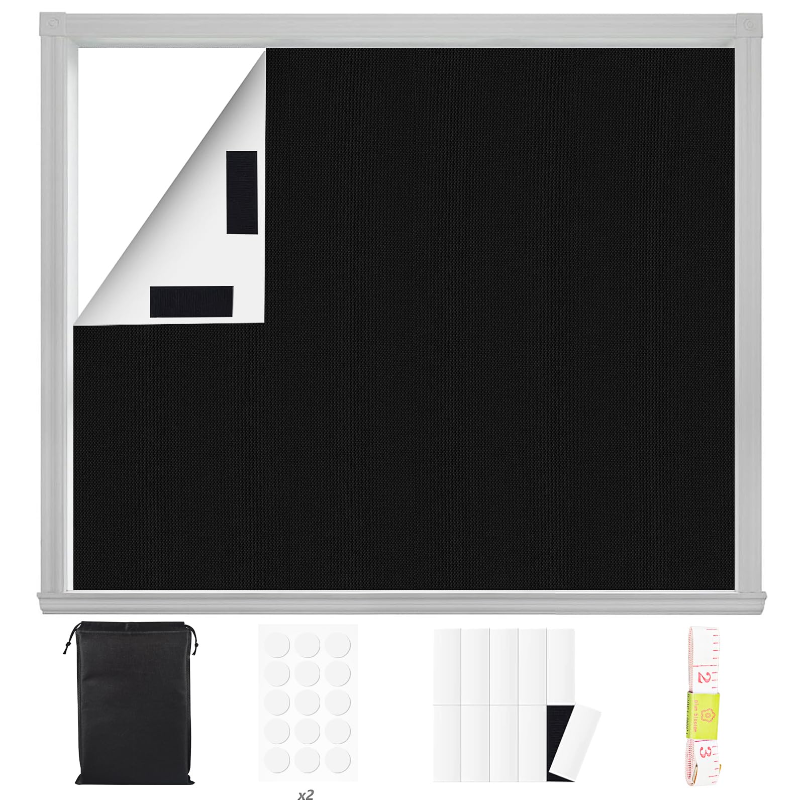 Blackout Blinds Stick On Blackout Blinds for Bedroom 200x150cm Temporary Blackout Roller Blind Windows 100% Blackout Blind Fits Any Window Shape,No Drill,Portable Use Travel