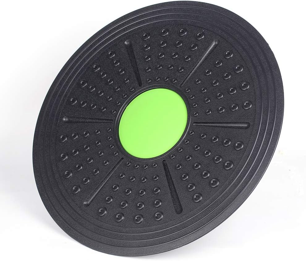 Homevibes Plastic Balance Board - Wobble Board Trainer for Exercise, Standing Desk and Physical Therapy - Rotational Exercises Provide A Full Body Fitness Workout Focusing On Core, Legs, Back