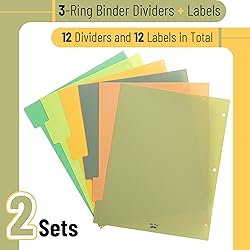 Mr. Pen- 3 Ring Binder Dividers with Tabs, 2