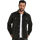 TEGIAS Mens Corduroy Shirt Jacket Shirt Casual Shacket