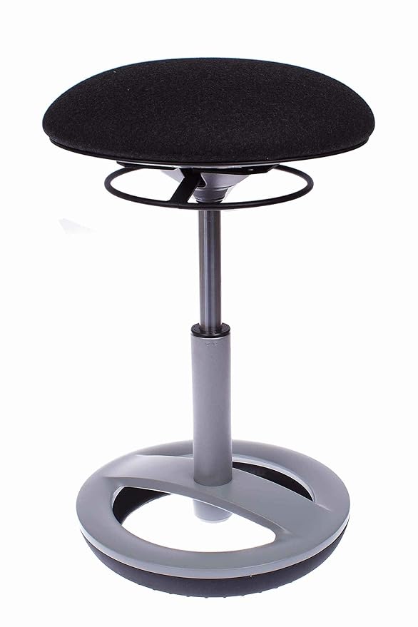 LivingArt® Topstar® Sitztrainer Fitness Hocker - Höhenverstellbar - 3-dimensional - Made in Germany Anthrazit