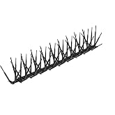 Bird B Gone Plastic Bird Spikes, 7" Wide, 24-Feet, Black, BBG2000 | Made in USA, Deters Pigeons, Seagull &amp; Large Birds, UV-Stabilized Polycarbonate, 12 x 2' Strips Covers up to 24'