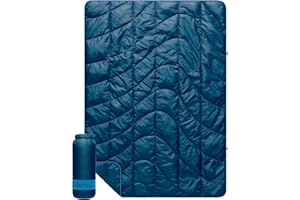 Rumpl Travel Puffy Blanket, Ultra-Packable Travel-Size Warmth and Comfort, Deepwater