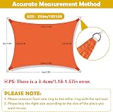 Mokani 3x3m Sun Shade Sail Rectangle Outdoor Canopy Orange view 2