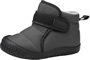 Boys Girls Snow Boots Faux Fur Lined Winter Ankle Boots Waterproof Non Slip Comfortable Cozy Booties Toddlers Shoes