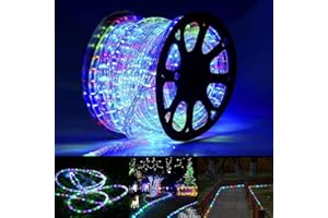 Toodour Rope Lights Outdoor, 100ft 720 LED Rope Light with 8 Lighting Mode, Connectable, Timer, Indoor Outdoor Clear Tube Decorative Lighting for Garden Patio Bedroom Party Yard Decor - Multicolor