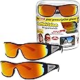 BattleVision Storm Glare-Reduction Glass by BulbHead,All Weather Conditions Day/Night,Optimize Light&Block Blue Rays,2 Pairs
