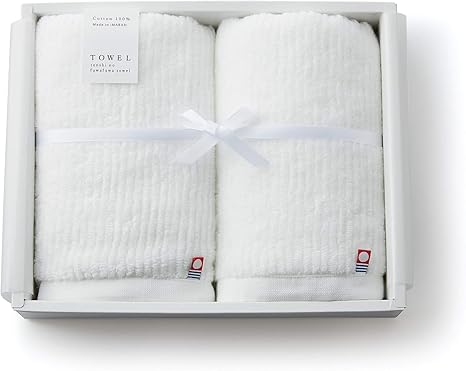 Amazon 今治タオル ギフト セット 天使のふわふわタオル タオルセット D フェイスタオル 2枚 ホワイト プレゼント 箱入 結婚祝い タオルセット ホーム キッチン オンライン通販