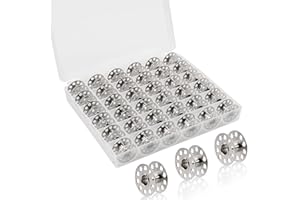 36Pcs Metal Bobbins with Bobbin Case, Sewing Machine Bobbins for Craft Sewing, BetyBedy Metal Bobbins Set for Bro-Ther/Baby-Lock/Jano-me/El-na/Sin-ger, Sewing Machine Accessories