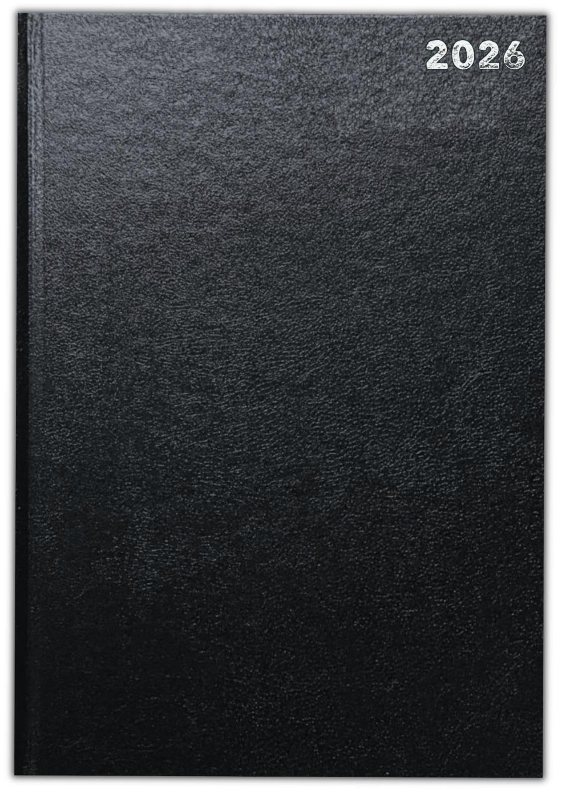 2026 A4 2 Page Per Day Appointment Diary - Hardback Office Diary (Black)