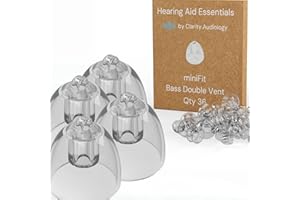 CLARITY AUDIOLOGY Oticon Hearing Aid Domes – Oticon Minifit Bass 8MM Double Vent Domes, Qty 36, Oticon Dome Replacements, Universal Oticon 8MM Domes Hearing Aid Supplies 8MM
