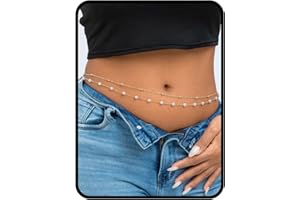 Wriidy Layered Beads Waist Chain Gold/Silver Sun Belly Chain Bikini Body Chain Women Adjustable Beach Waist Jewelry Accessories