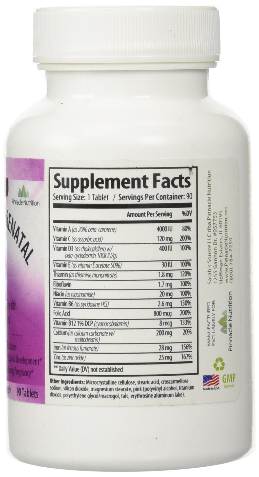 Complete Prenatal Vitamins Supplement for Pregnant and Nursing Women