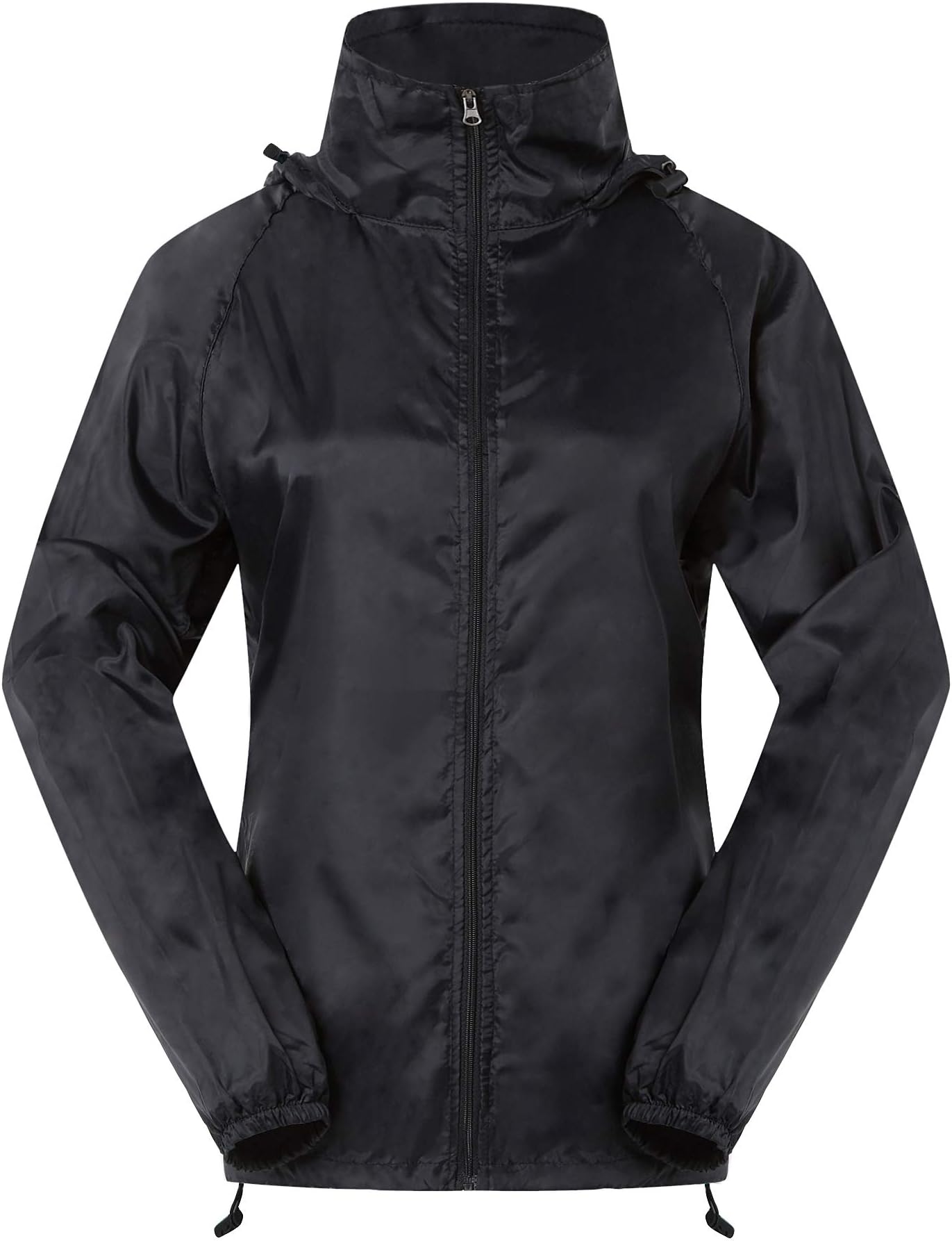 SpmorWomen's Lightweight Waterproof Jacket Packable Windbreaker Running Coat