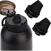 2PCS Bite Valve Replacement for Ello Cooper 32oz Stainless Steel Water Bottle, Water Bottle Mouthpiece, Silicone Free BPA Spout Compatible With Ello Cooper 18/22/40oz Accessories Parts (Black)