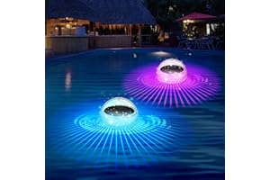 Pugwoy Solar Floating Pool Lights - RGB Color Changing Waterproof Globe Lights for Swimming Pool, Pond, Spa, Hot Tub