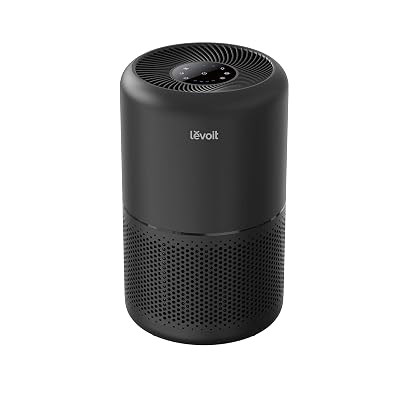 LEVOIT Air Purifier for Home Allergens Pet Hair in Bedroom, Covers Up to 1073 ft² by 56W High Torque Motor, AHAM VERIFIDE, 3-in-1 Filter with HEPA Sleep Mode, Remove Dust Smoke Odor, Core300-P, Black