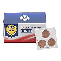 50 3-Hole Penny 2x2 Premium Cardboard Coin Flips