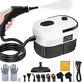 Handheld Steam Cleaner, 2500W High Pressure Steam Cleaner for Home, 15s Fast Heating, Portable Steamer for Cleaning with 17 pcs Accessories for Dirt, Grease, Grout, Tile,Floor, and Car (White)