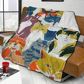 Amazon Co Jp ブランケット 漫画 動物 かわいい イラスト 毛布 掛け布団 タオルケット シルバーフォックス シープボア やわらかい 肌触り良い あたたかい 通気性 耐久性 シワにならない 毛玉にならない 毛羽落ちしにくい 大判 かわいい おしゃれ 人気 北欧 家庭用