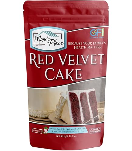Amazon.com : Mom's Place Gluten-Free Red Velvet Cake Mix, Nut-Free