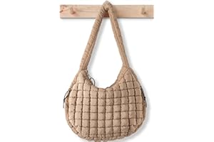 Puffer Tote Bag for Women Large Quilted Tote Bag Quilted Carryall Bag Soft Puffy Crossbody Bag Hobo Handbags Puff Purse