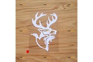 Hunting Life Deer Duck Fish Fishing Hunter Sticker Decal Vinyl - White 6 Inches - No Background Die Cut for Car Boat Laptop C