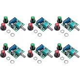 hiBCTR 6-Pack 1803BK PWM Motor Speed Controller, 2A, Adjustable | 2.2-15V DC input, 0-100% duty cycle, 2A self-recovery fuse, for 3V, 5V, 6V, 12V DC motors