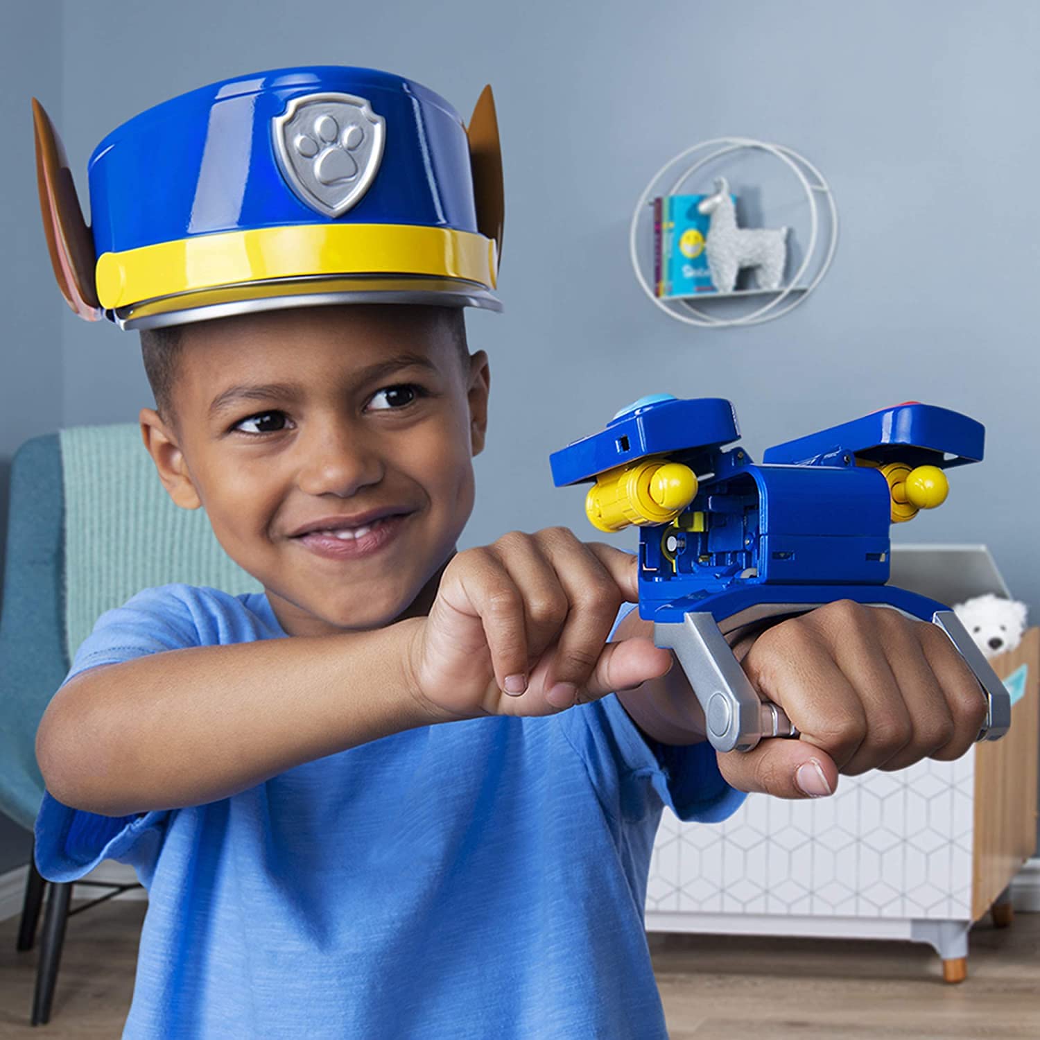 Paw Patrol Be the Hero Marshall Role-Play Set with Hat and Wrist Launcher, for Kids Aged 3 and Up