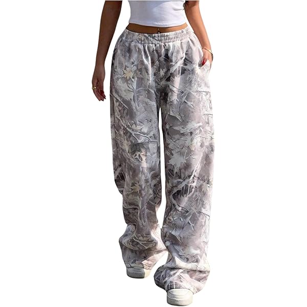 Amazon.com: SOLY HUX Girl's Camo Pants Elastic Waist Baggy Wide