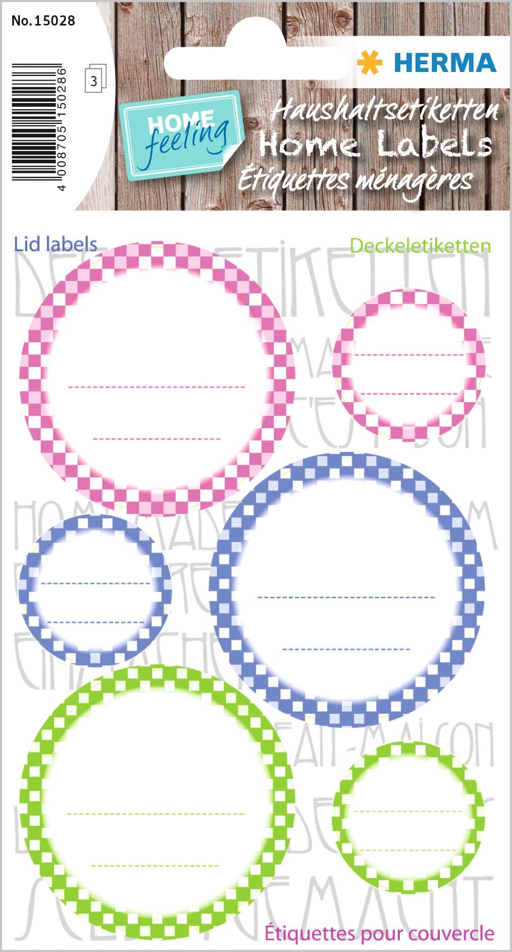 Herma Household Labels Circles Assorted