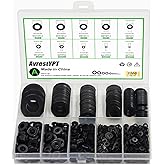 1100Pcs 9 Sizes M2-M12 Black Flat Washers for Screws &amp; Bolts | M2 M2.5 M3 M4 M5 M6 M8 M10 M12 Carbon Steel Washers Flat for Bolts &amp;Screws,Household,Industrial,Furniture &amp; Mechanical Repair