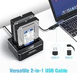 RSHTECH Dual Bay HDD Docking Station USB 3.0 Type-C/A 2.5/3.5 SATA SSD HDD Clone view 4