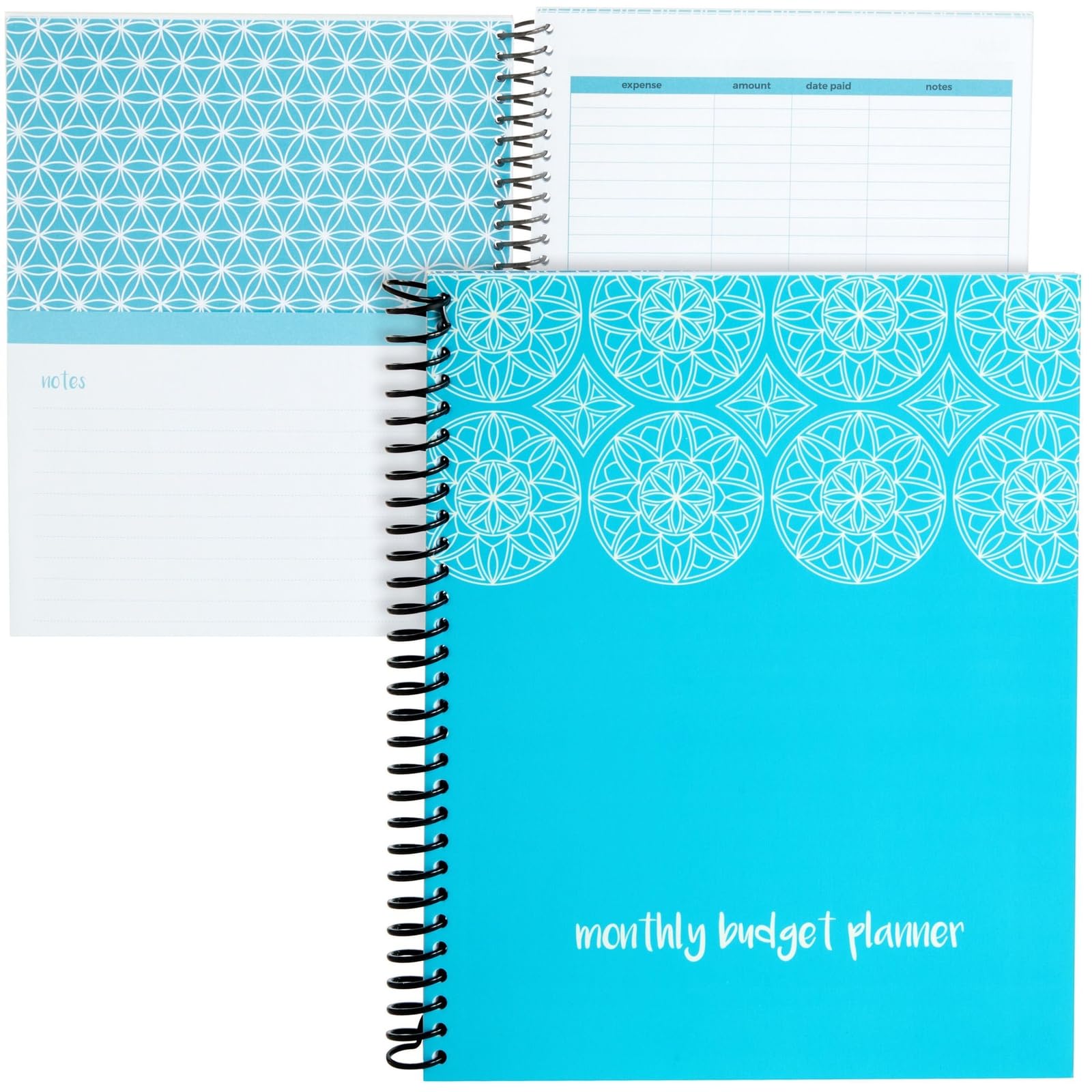 Photo 1 of Paper Junkie Budget Planner 2025-8 x 10 In, Blue - Expense Tracker Notebook - Bill Organizer with 24 Pockets