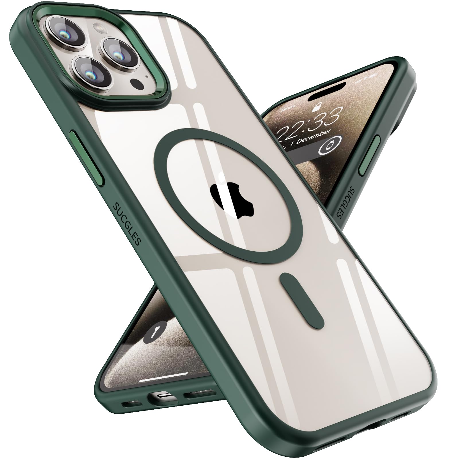 SUCGLES for iPhone 15 Pro Case with
