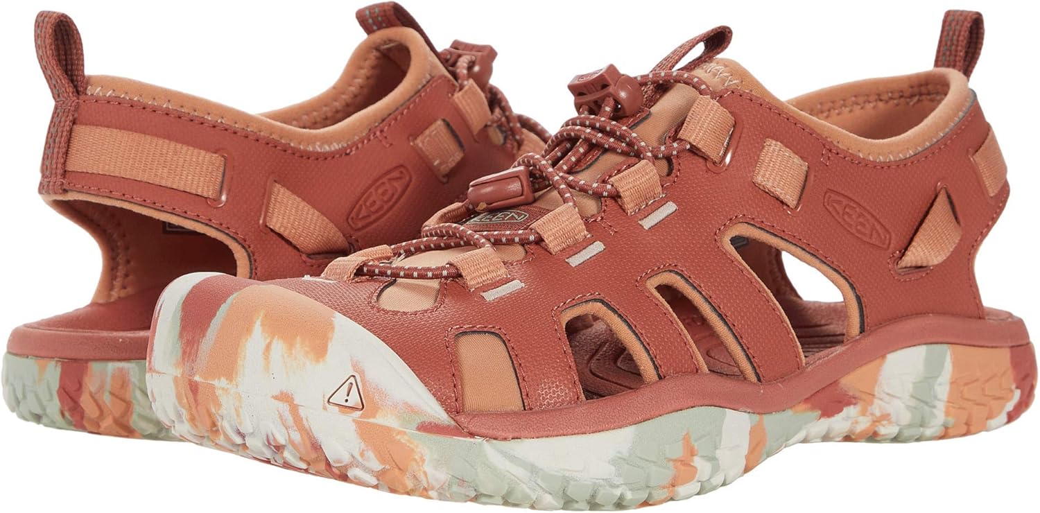 KEEN Women's SOLR High Performance Sport ClosedToe Water Sandal Shoe, Redwood/Pheasant, 10 M