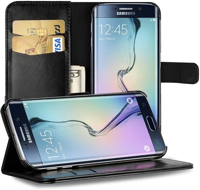 EasyAcc Case for Samsung Galaxy S6 Edge Leather Wallet