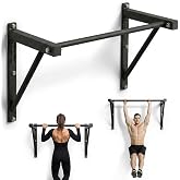 Rage Fitness Wall Mounted Pull Up Bar, Heavy-Duty Steel, 500lbs Capacity | Maintain Upper Body Strength &amp; Core Stability, Space Efficient Steel Chin Up Black Bar for Home &amp; Gym Versatile Workouts