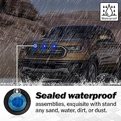 Meerkatt 20 Pcs 3/4 Inch Miniature Round Blue 3 LED