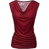 Zeagoo Tank Top for Women Trendy Going Out Tops Sleeveless Shirts Ruched Business Casual Basic Tunic Tops