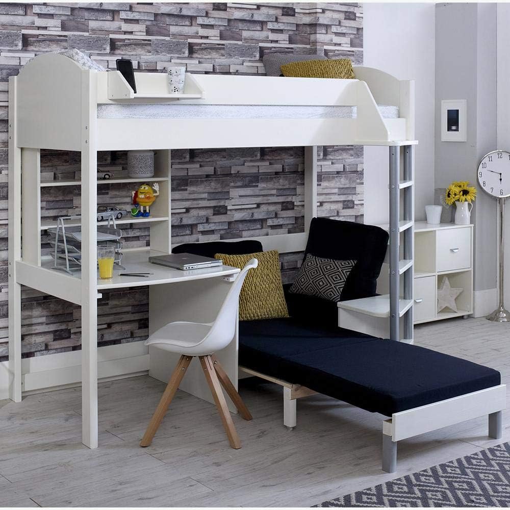Stompa of Norway Casa C High Bed, Desk & Sofabed - Home Assembly Included (Pink)